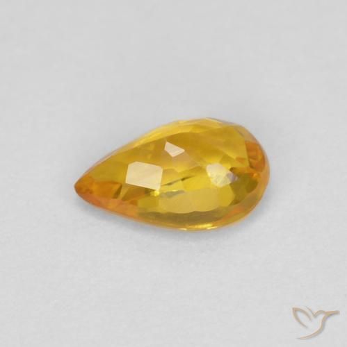 9,17 ctw natürlicher Golden Saphir, Birnenform, VVS