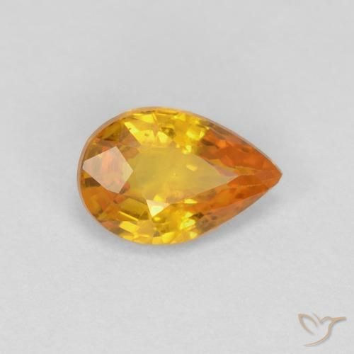 9,17 ctw natürlicher Golden Saphir, Birnenform, VS