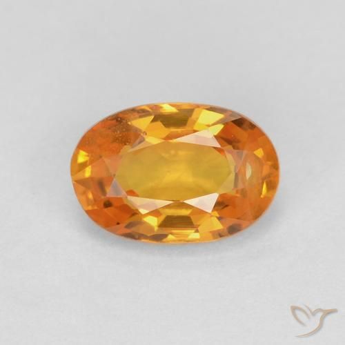 0.69ct Natürlicher Golden Saphir, Oval, VS, Photo A