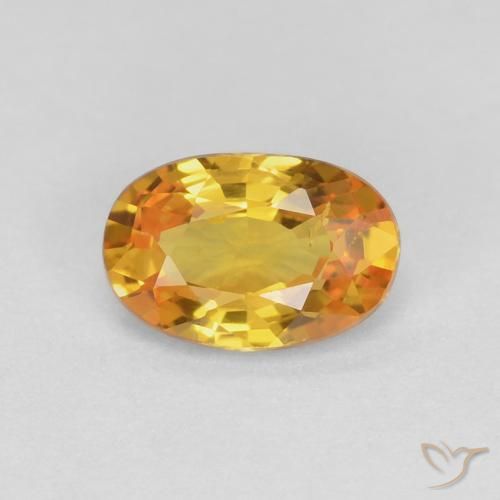 0.60ct Natürlicher Golden Saphir, Oval, VS
