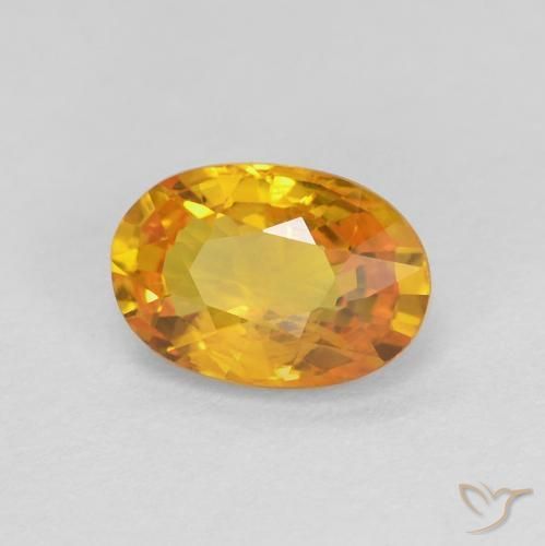 9,17 ctw natürlicher Mittel Orange-Gold Saphir, Oval, VS