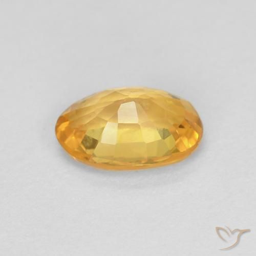 9,17 ctw natürlicher Tiefes Goldorange Saphir, Oval, VS