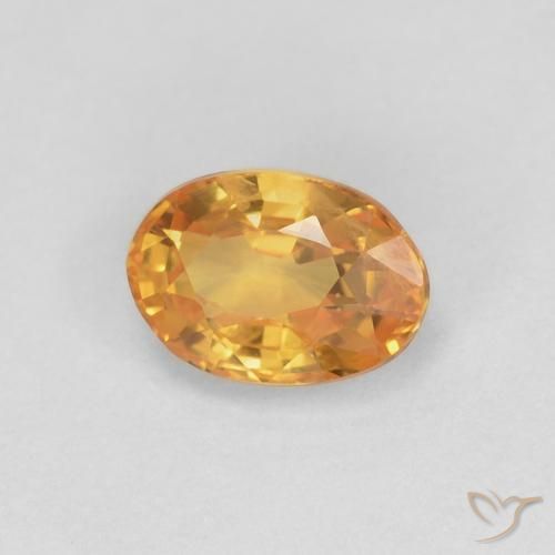 9,17 ctw natürlicher Dunkelorange-Gold Saphir, Oval, VS