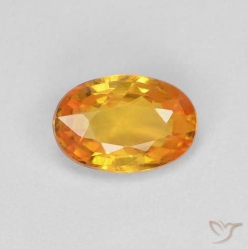 0.60ct Natürlicher Golden Saphir, Oval, VVS-VS