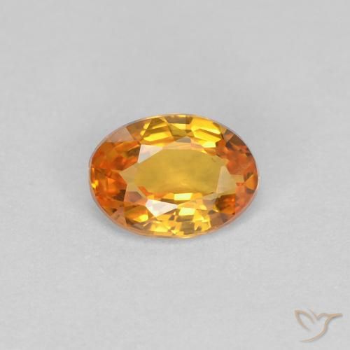 0.43ct Natürlicher Aprikose Orange Saphir, Oval, VVS, Photo A