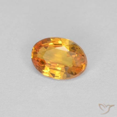 9,17 ctw natürlicher Aprikose Orange Saphir, Oval, VVS