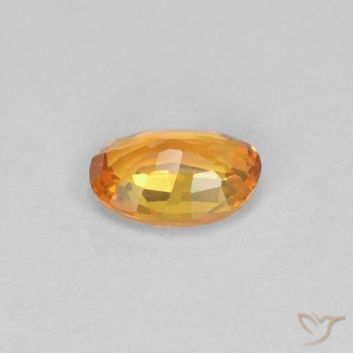 9,17 ctw natürlicher Aprikose Orange Saphir, Oval, VVS