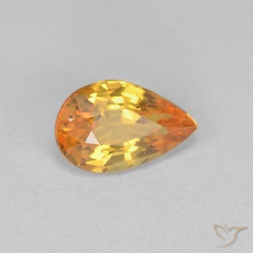 9,17 ctw natürlicher Mittelorange Saphir, Birnenform, VVS