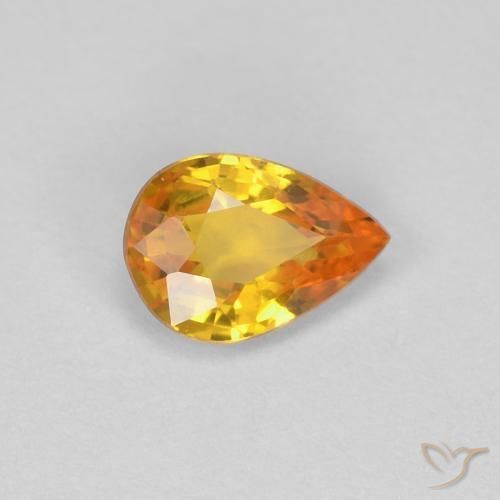 9,17 ctw natürlicher Mittelorange Saphir, Birnenform, VVS