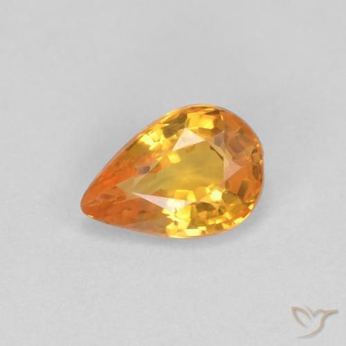 9,17 ctw natürlicher Mittelorange Saphir, Birnenform, VVS