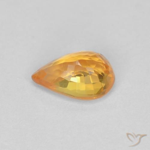9,17 ctw natürlicher Mittelorange Saphir, Birnenform, VVS