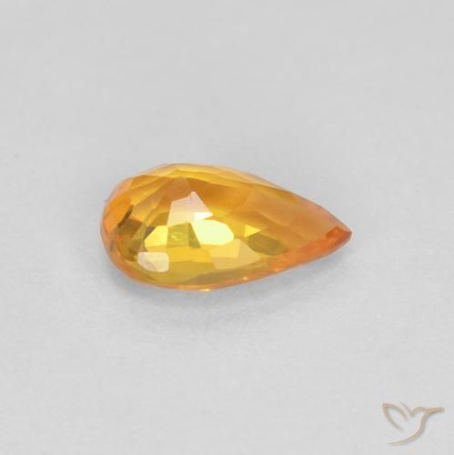 9,17 ctw natürlicher Aprikose Orange Saphir, Birnenform, VVS