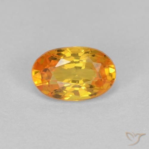 0.61ct Natürlicher Golden Saphir, Oval, VVS