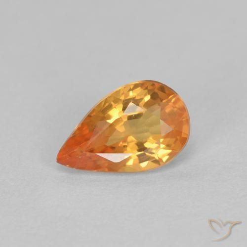 9,17 ctw natürlicher hellorange Saphir, Birnenform, VVS