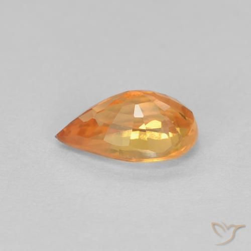 9,17 ctw natürlicher hellorange Saphir, Birnenform, VVS