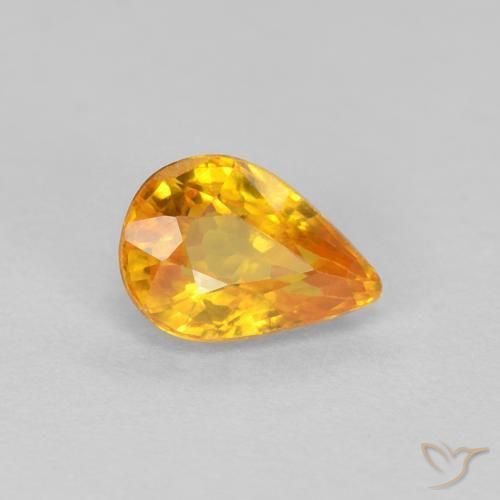9,17 ctw natürlicher Golden Saphir, Birnenform, VVS