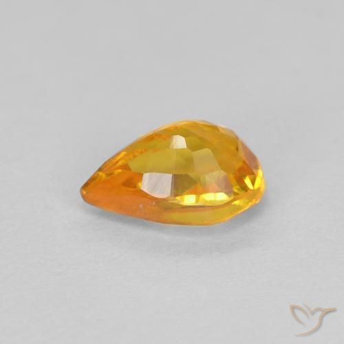 9,17 ctw natürlicher Golden Saphir, Birnenform, VVS