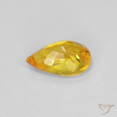 9,17 ctw natürlicher Golden Saphir, Birnenform, VVS
