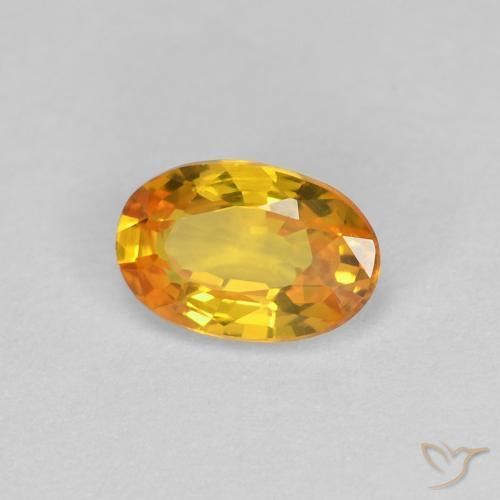 9,17 ctw natürlicher Mittelorange Saphir, Oval, VVS
