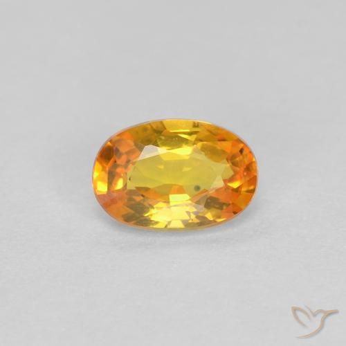0.43ct Natürlicher Mittelorange Saphir, Oval, VVS-VS