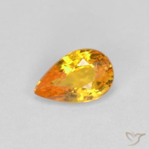 9,17 ctw natürlicher Mittelorange Saphir, Birnenform, VVS