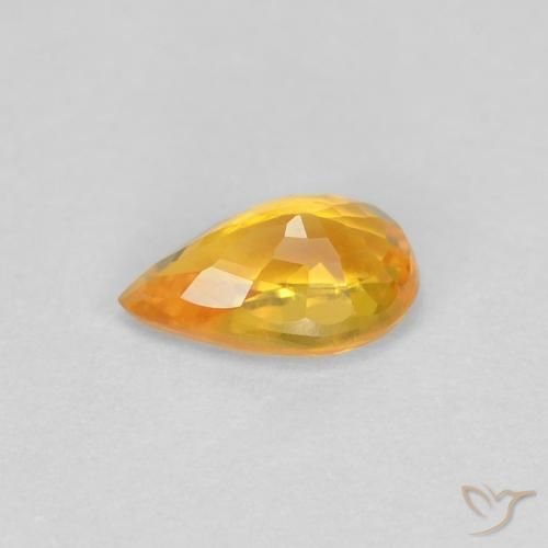 9,17 ctw natürlicher Mittelorange Saphir, Birnenform, VVS