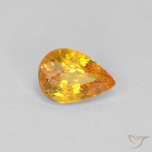 9,17 ctw natürlicher Aprikose Orange Saphir, Birnenform, VVS