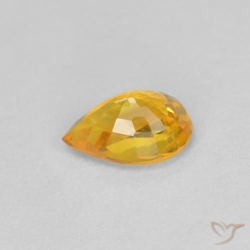 9,17 ctw natürlicher Aprikose Orange Saphir, Birnenform, VVS