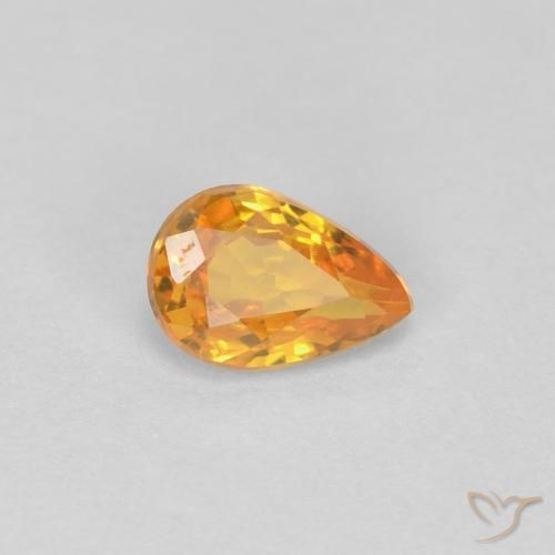 9,17 ctw natürlicher Mittelorange Saphir, Birnenform, VVS