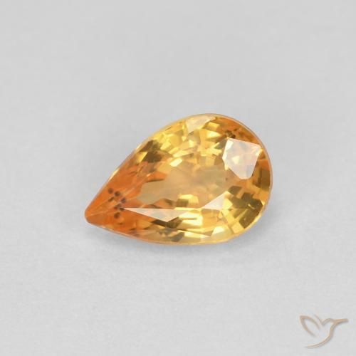 9,17 ctw natürlicher Mittelorange Saphir, Birnenform, VVS