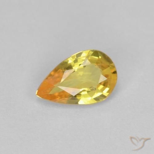 0.49ct Natürlicher Honiggelb Saphir, Birnenform, VVS