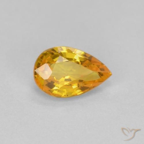 9,17 ctw natürlicher Golden Saphir, Birnenform, VVS