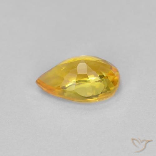 9,17 ctw natürlicher Golden Saphir, Birnenform, VVS