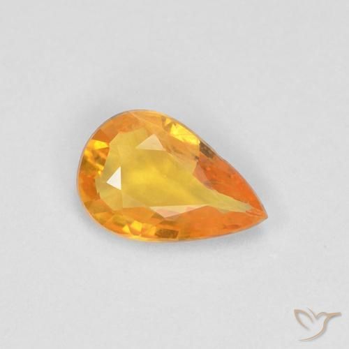 9,17 ctw natürlicher Aprikose Orange Saphir, Birnenform, VS