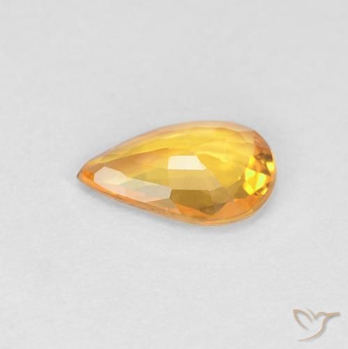 9,17 ctw natürlicher Aprikose Orange Saphir, Birnenform, VS