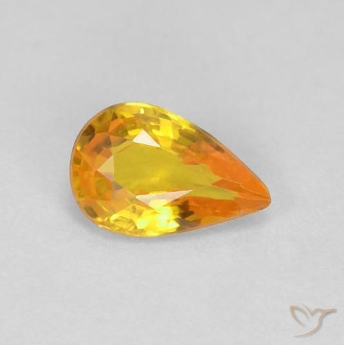 9,17 ctw natürlicher Mittelorange Saphir, Birnenform, VVS