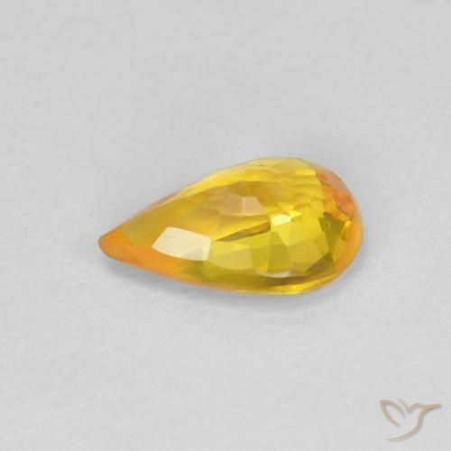 9,17 ctw natürlicher Mittelorange Saphir, Birnenform, VVS