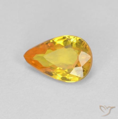 9,17 ctw natürlicher Mittelorange Saphir, Birnenform, VVS