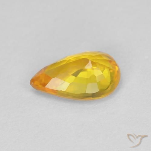 9,17 ctw natürlicher Mittelorange Saphir, Birnenform, VVS