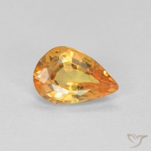 9,17 ctw natürlicher hellorange Saphir, Birnenform, VVS