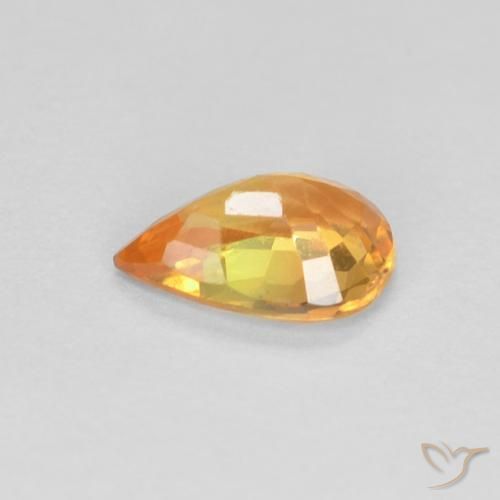 9,17 ctw natürlicher hellorange Saphir, Birnenform, VVS