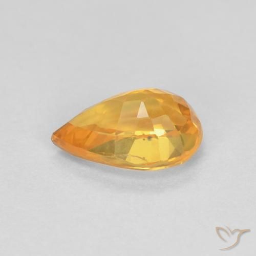 9,17 ctw natürlicher Orange-Gold Saphir, Birnenform, VVS