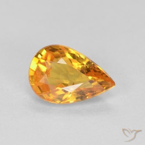 9,17 ctw natürlicher Mittelorange Saphir, Birnenform, VVS-VS