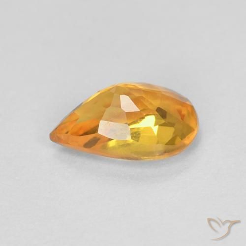 9,17 ctw natürlicher Mittelorange Saphir, Birnenform, VVS-VS