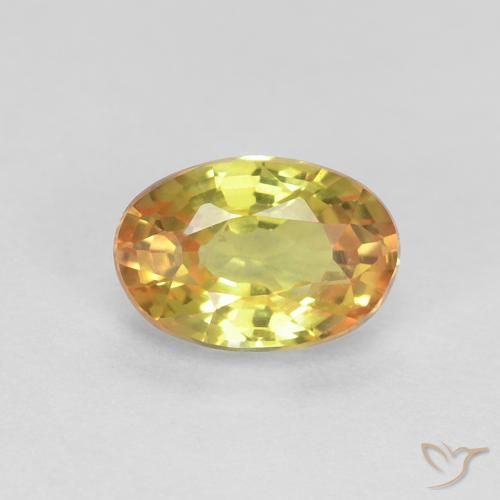 0.66ct Natürlicher Gold-Orange Saphir, Oval, VVS-VS