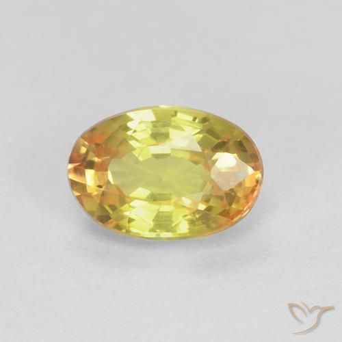 9,17 ctw natürlicher Gold-Orange Saphir, Oval, VVS-VS