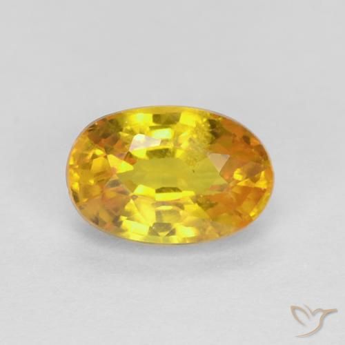 0.75ct Natürlicher gold-orange Saphir, Oval, VS