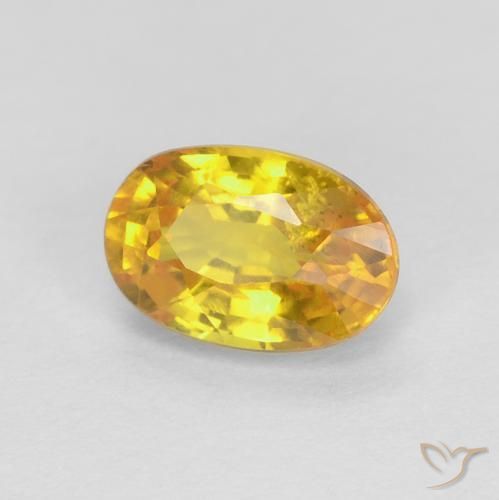 9,17 ctw natürlicher gold-orange Saphir, Oval, VS