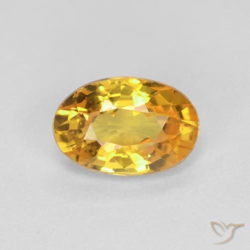 0.60ct Natürlicher Mittelgold Saphir, Oval, VVS