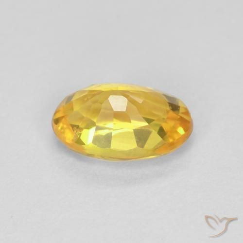 9,17 ctw natürlicher Mittelgold Saphir, Oval, VVS
